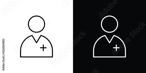 Doctor icon symbol, logo illustration. Vector graphics