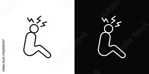 Depression icon symbol, logo illustration. Vector graphics