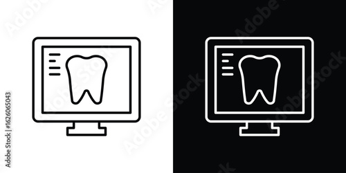 Dental X ray icon symbol, logo illustration. Vector graphics