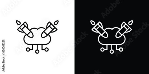 DOS icon symbol, logo illustration. Vector graphics