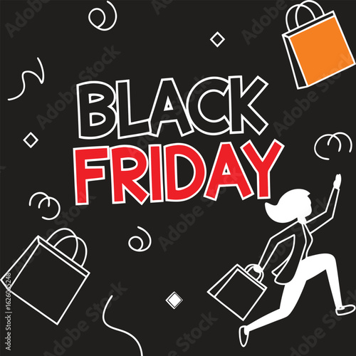 black friday banner or poster design ecommerce, Black Friday Web Banner Design, Black Friday design for advertising, banners, leaflets and flyers