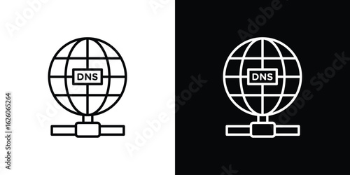 DNS icon symbol, logo illustration. Vector graphics