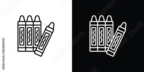 Crayon icon symbol, logo illustration. Vector graphics