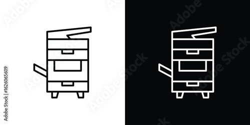 Copier icon symbol, logo illustration. Vector graphics