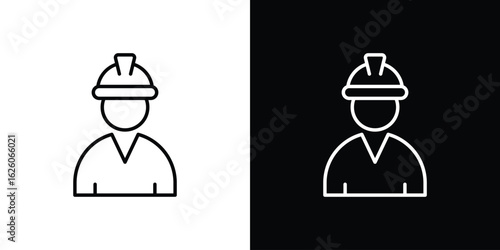 Civil Engineer icon symbol, logo illustration. Vector graphics