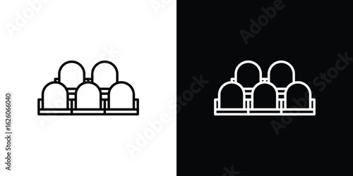 Cinema seat icon symbol, logo illustration. Vector graphics