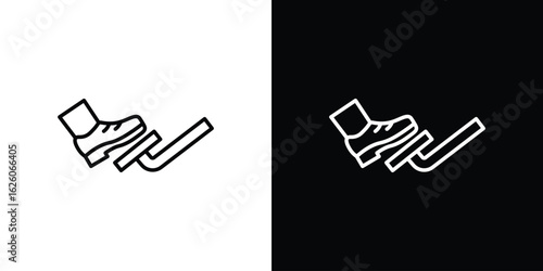 car pedal icon symbol, logo illustration. Vector graphics