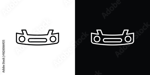 Car bumper icon symbol, logo illustration. Vector graphics