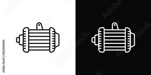 Car alternator icon symbol, logo illustration. Vector graphics