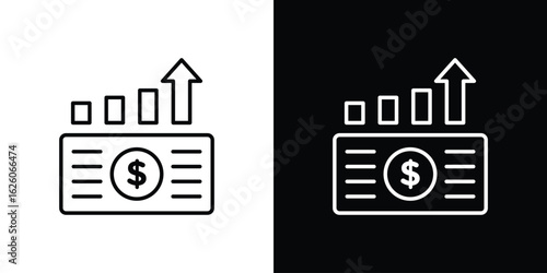 capital gain icon symbol, logo illustration. Vector graphics