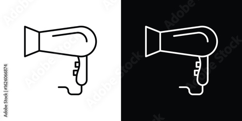 Blow dryer icon symbol, logo illustration. Vector graphics