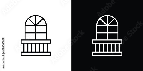 Balcony icon symbol, logo illustration. Vector graphics