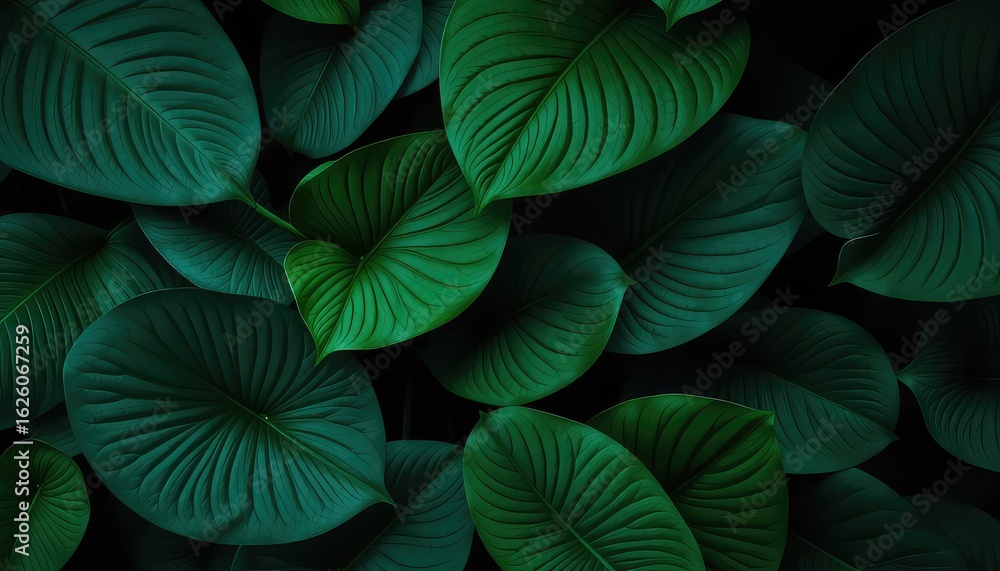 Lush verdant foliage creates a soothing botanical backdrop, displaying nature's vibrant color and serene beauty in abundance Lush verdant foliage creates a soothing botanical backdrop, displaying nature's vibrant color and serene beauty in abundance