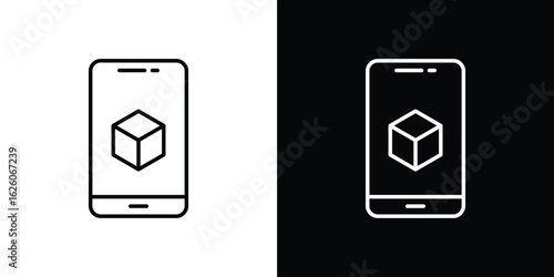 Ar apps icon symbol, logo illustration. Vector graphics