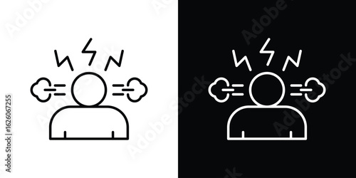 Anxiety icon symbol, logo illustration. Vector graphics