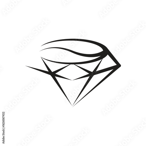 coffee and diamond logo design illustration