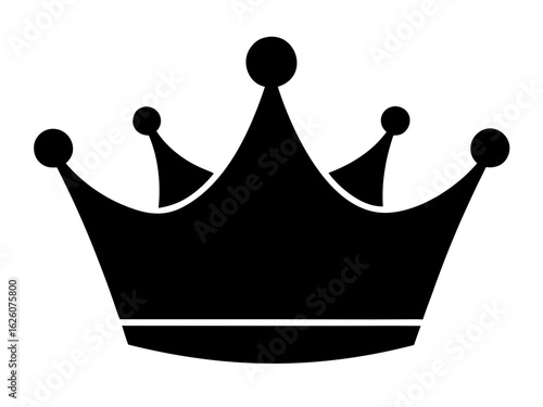 Royalty Crown  black silhouette vector,prince crown icon