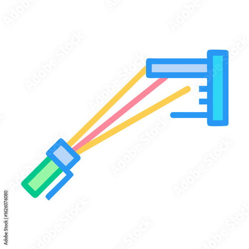 Laser hair removal device with colorful light beams  