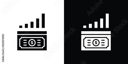 capital gain icon - Vector. Flat design style eps 10