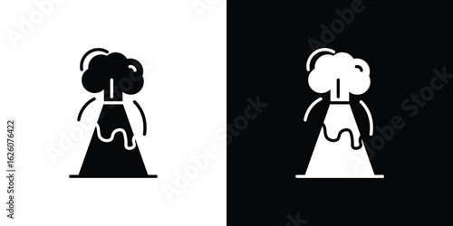 Volcano icon - Vector. Flat design style eps 10