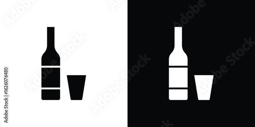 Vodka icon - Vector. Flat design style eps 10