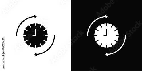 Uptime and downtime icon - Vector. Flat design style eps 10