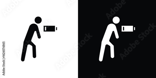 Tired person icon - Vector. Flat design style eps 10