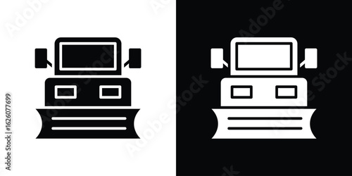 Snowplow icon - Vector. Flat design style eps 10