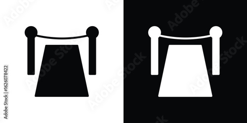 Red carpet icon - Vector. Flat design style eps 10