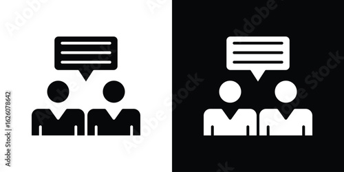 Public opinion icon - Vector. Flat design style eps 10