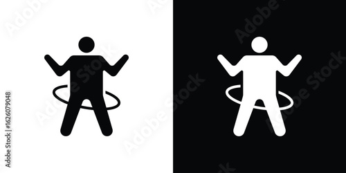 People Hula hop icon - Vector. Flat design style eps 10