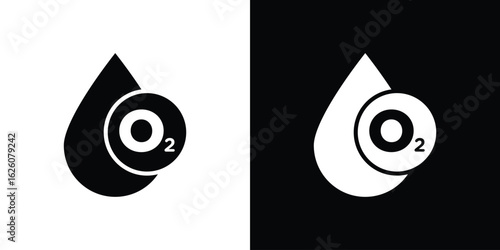 Oxygen O2 icon - Vector. Flat design style eps 10