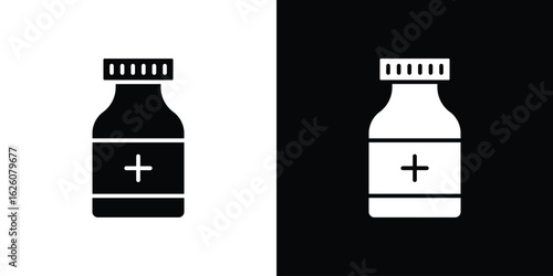 Medicine bottle icon - Vector. Flat design style eps 10