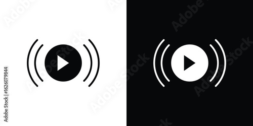 Livestream icon - Vector. Flat design style eps 10