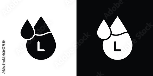 Liter icon - Vector. Flat design style eps 10