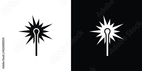 Laser beam icon - Vector. Flat design style eps 10