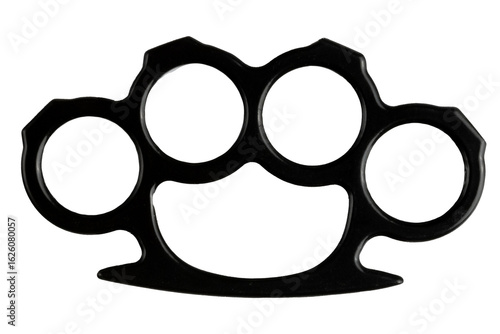 Black brass knuckles. Black knuckle duster. Black knuckleduster. Street weapon. Brass knuckle isolated PNG