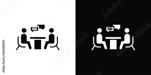 Job interview icon - Vector. Flat design style eps 10