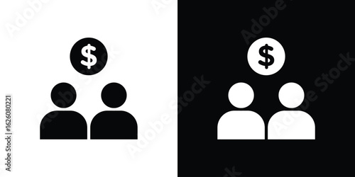 Joint account icon - Vector. Flat design style eps 10.