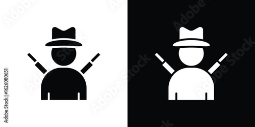 Hunter icon - Vector. Flat design style eps 10