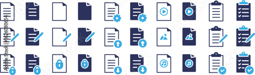 ドキュメントに関する様々なアイコンセット
