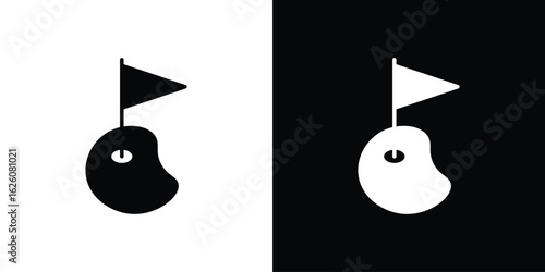 Golf yard icon - Vector. Flat design style eps 10