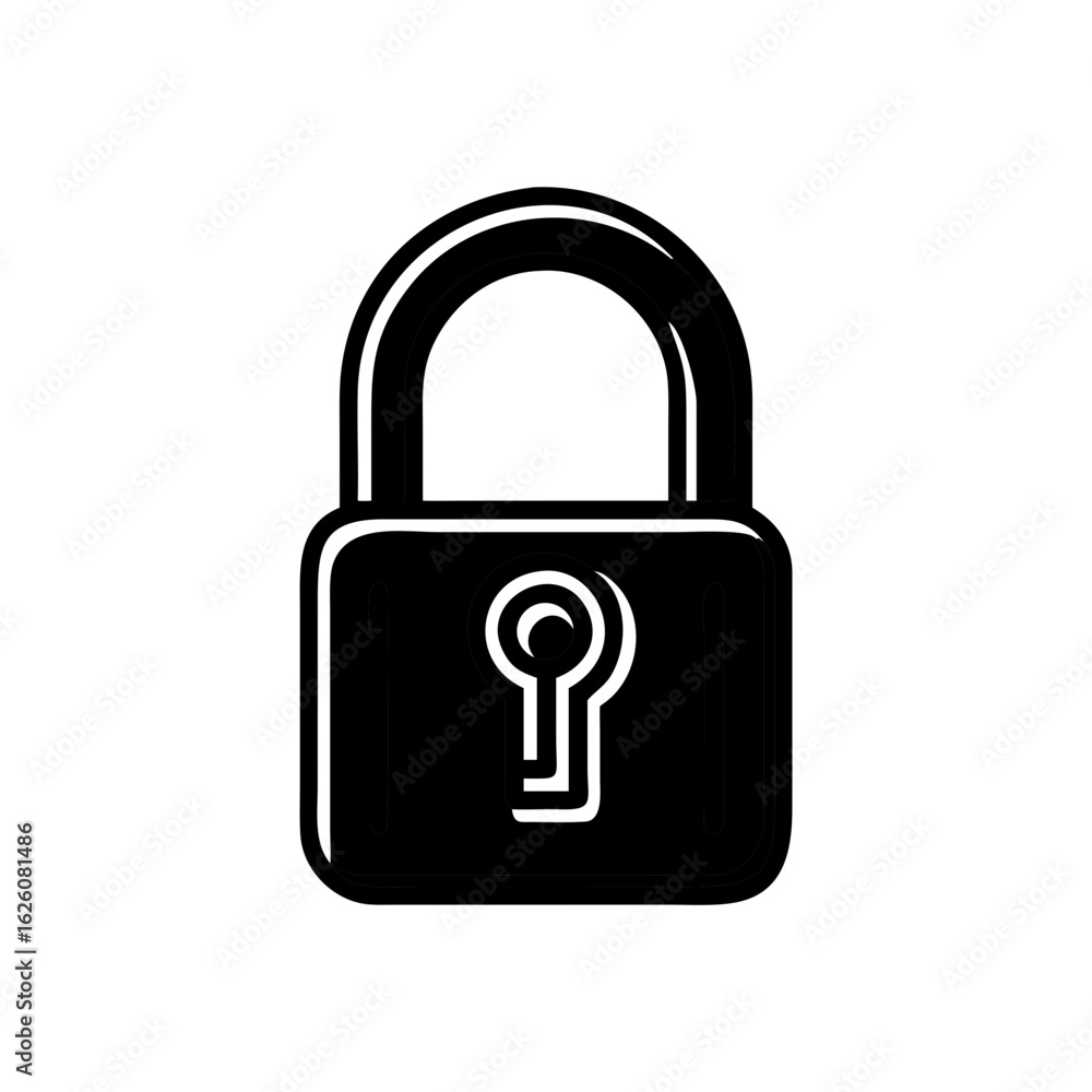 Lock adlock icon, black vector Lock adlock icon, black vector