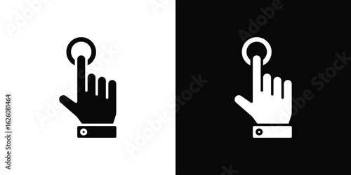 Finger control icon - Vector. Flat design style eps 10