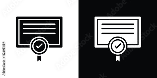 Diploma icon - Vector. Flat design style eps 10