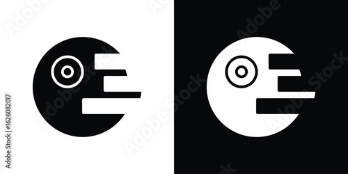 Death star icon - Vector. Flat design style eps 10