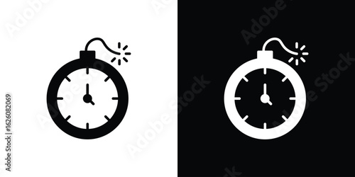 Deadline icon - Vector. Flat design style eps 10