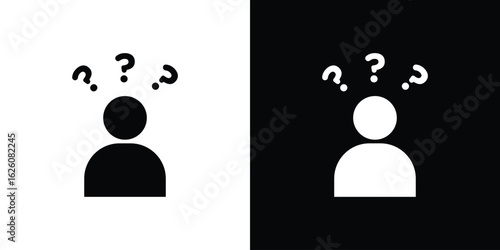Curious human icon - Vector. Flat design style eps 10