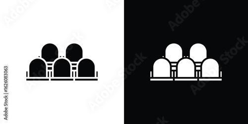 Cinema seat icon - Vector. Flat design style eps 10