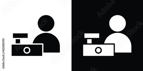 Cashier icon - Vector. Flat design style eps 10